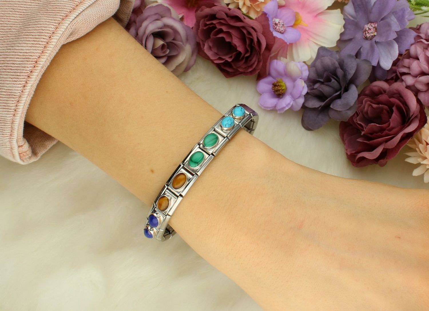 Nomination Link 925 zawieszka srebro Kamień naturalny turkus  330510 49.jpg